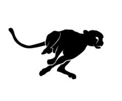 panther running, silhouette of cheetah, cheetah running vector