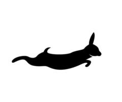 silhouette of rabbit, rabbit illustration, jump animal vector