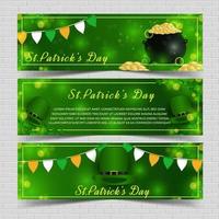 Saint Patrick's Banner Set vector