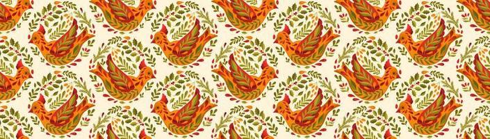 Seamless pattern Merry Christmas 2022.Branch leaves elegant xmas design. vector