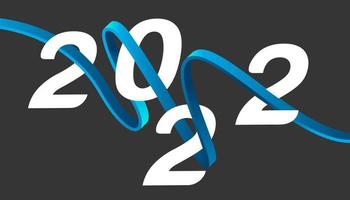 Calendar header 2022 number on black abstract   background. Happy 2022 new year black background. Vector illustration EPS10