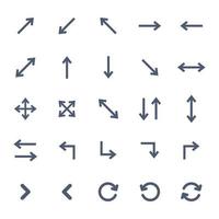 Arrows Set Icon Vector Template Illustration Design