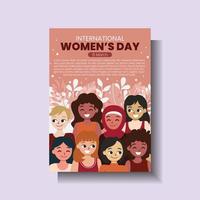 mujeres diversas para el día internacional de la mujer vector