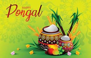 Celebrate Pongal Day Concept vector