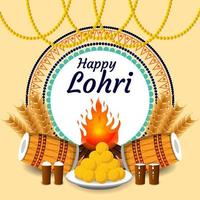 Happy Lohri Concept vector