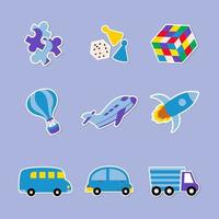 Puzzle Sticker Set vector