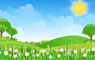 Spring Background Scenery vector