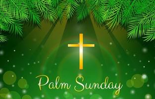 Palm Sunday Background Flat Design vector