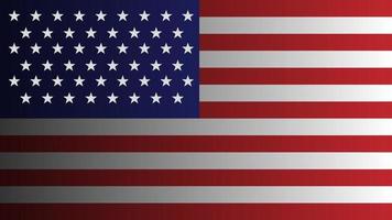 USA national flag. Flat image vector with gradient style and 3 d stars shape.