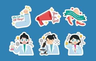 Women In Science Sticker vector