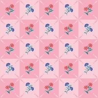 Flower pattern in square pinky colors design for decorating, wallpaper, wrapping paper, fabric, backdrop and etc. vector