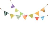 Colorful bunting design for decorating, wallpaper, wrapping paper, fabric, backdrop and etc. vector