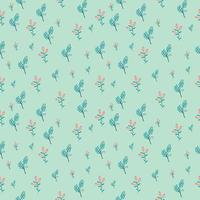 Flower seamless pattern green pastel design for decorating, wallpaper, wrapping paper, fabric, backdrop and etc. vector