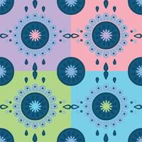 Geometric pattern 4 colors design for decorating, wallpaper, wrapping paper, fabric, backdrop and etc. vector