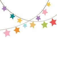 Colorful bunting star design for decorating, wallpaper, wrapping paper, fabric, backdrop and etc. vector