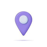 icono de marca de ubicación. punto de ubicación, punto gps, señal de mapa de ubicación. Concepto de diseño 3d. ilustración vectorial vector