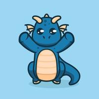 Baby dragon cute vector