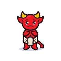 Cute devil baby vector