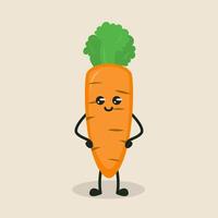 Cute carrot mascot vector