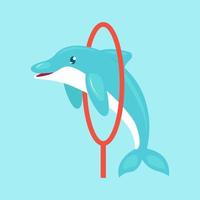 Dolphin cute mascot vector
