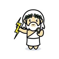 Cute Zeus mascot vector