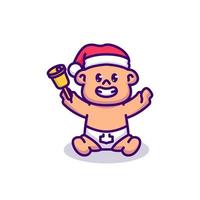 baby christmas cute vector