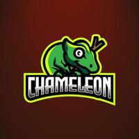 Chameleon esport logo vector