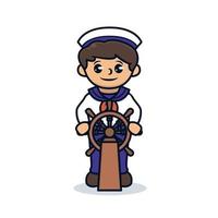 Cute sailor design vector