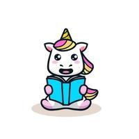 Cute unicorn mascot vector