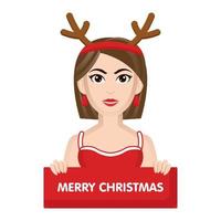 Christmas women illustration vector