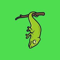 Chameleon mascot design vector