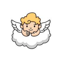 Cute cupid angel vector