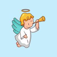 Christmas Angel mascot vector