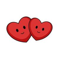 cute heart emoji vector