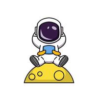 cute astronaut mascot vector