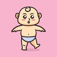 Cute baby illustration vector