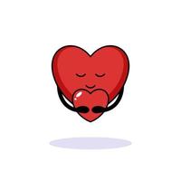 cute heart emoji vector