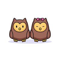 Cute couple animal vector