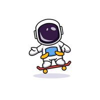 linda mascota astronauta vector