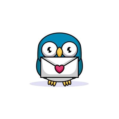 Valentine owl mascot