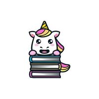 Cute unicorn mascot vector