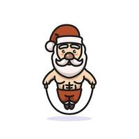 Cute Santa Claus mascot design vector