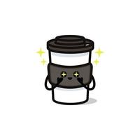 Coffee kawaii illustration vector