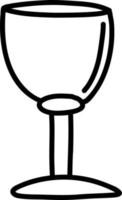 Wine glass. Vector illustration in the style of a doodle