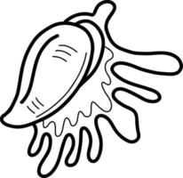 imagen de simple caracol araña. estilo doodle vector