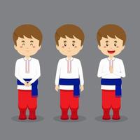 Ukraine Character with Various Expression vector