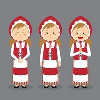 Denmark Character with Various Expression vector