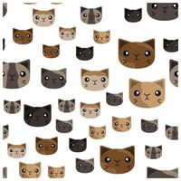 cat head seamless pattern perfect for background or wallpaper vector