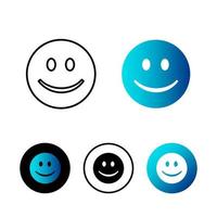 Ilustración de icono de emoción feliz abstracto vector