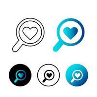Abstract Find Partner Icon Illustration vector
